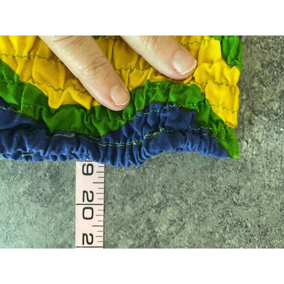 VTG. Tank Top Womens Y2K Smocked Tropical Beach Stretch Eclectic Pop Art OS - Picture 7 of 8